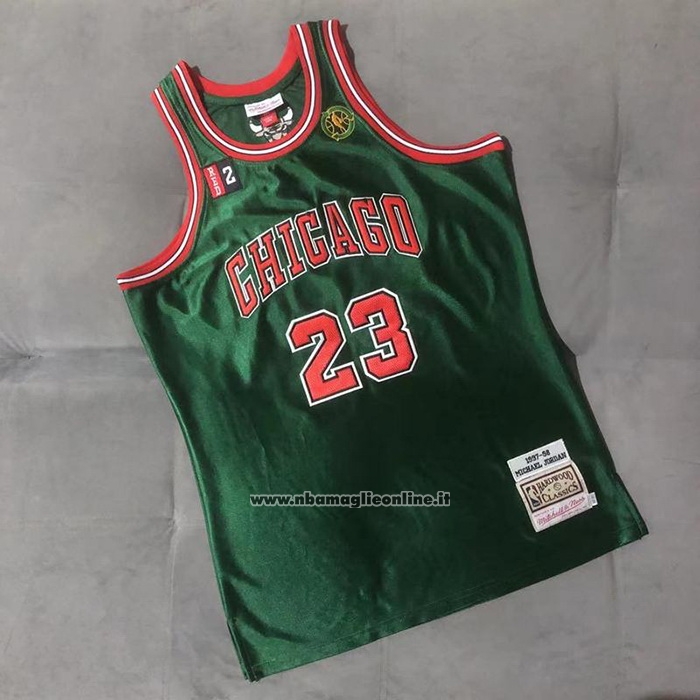 Maglia Chicago Bulls Michael Jordan #23 Mitchell & Ness 1997-98 Verde